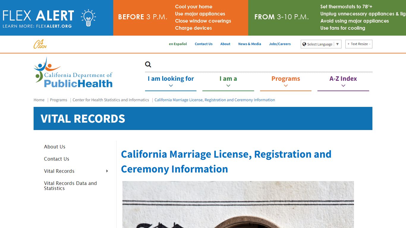 California Marriage License, Registration and Ceremony Information